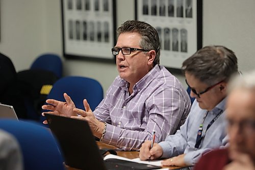General manager of development services Mark Allard explains an element of Brandon's capital plan at a pre-budget special meeting of Brandon City Council on Monday. (Colin Slark/The Brandon Sun)