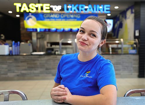 RUTH BONNEVILLE / WINNIPEG FREE PRESS

Biz Taste of Ukraine

Photo of  Diana Storozhuk, employee at Taste of Ukraine (and Ukrainian immigrant) in front of store in Polo Park Mall. 

Story: Taste of Ukraine, a restaurant that employs Ukrainian newcomers, has its grand opening Monday.  Every customer who donated $5 to Ukraine received a free meal.  

See Gabby's story.

Jan 15th, 2024