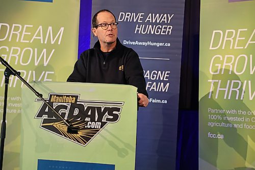 ACC's dean of agriculture and environment, Tim Hore, at Manitoba Ag Days on Tuesday. (Abiola Odutola/The Brandon Sun)