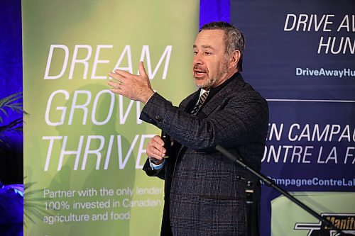 16012024
David Frum, a social and political commentator and staff writer at The Atlantic delivers the talk Geopolitics in Uncertain Times in the FCC Theatre during Manitoba Ag Days 2024 at the Keystone Centre on Tuesday.
(Tim Smith/The Brandon Sun)