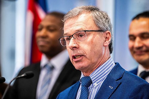 MIKAELA MACKENZIE / WINNIPEG FREE PRESS
	
Douglas Cole, president and CEO of Azure, speaks at a funding announcement supporting clean fuels production at the Royal Aviation Museum of Western Canada on Wednesday, Jan. 17, 2024. 
Winnipeg Free Press 2024