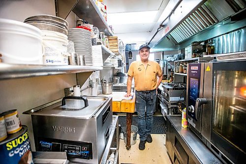 MIKAELA MACKENZIE / WINNIPEG FREE PRESS
	
Dean Herkert, chef at Bistro on Notre Dame and instructor at Me-yaw-sin Micowin, on Wednesday, Jan. 17, 2024. Me-yaw-sin Micowin is a new culinary program teaching M&#xe9;tis youth.
Winnipeg Free Press 2024