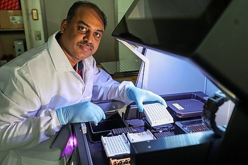 RUTH BONNEVILLE / WINNIPEG FREE PRESS

Biz - novel biotech

Photo of Santhosh Kallivalappil, owner of Novel Biotechnology Inc., in his lab Wednesday.  Kallivalappil is working with a Gene synthesizer, a specialized machine to synthesis the human or bacterial gene in lab from nucleotides. This gene can be used for DNA therapy or mRNA vaccines 

Subject: Story about U of M scientist who left Winnipeg to work in the private sector and came back to start his own biotechnology firm &#x2013; Novel Biotechnology &#x2013; that has developed a promising technology platform that uses a new kind of bacteria that can produce material much faster for pharmecuetical companies developing vaccines and other therapeutics.

See Cash story.


Jan 17th, 2024