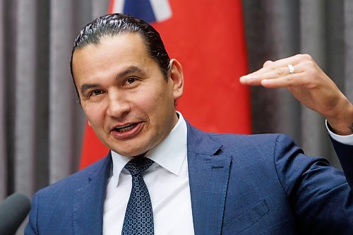 MIKE DEAL / WINNIPEG FREE PRESS
Premier Wab Kinew and Finance Minister Adrien Sala hold a press conference to announce that the government is &#x201c;taking steps to address the deficit while delivering for Manitobans.&#x201d;
See Danielle Da Silva story
231213 - Wednesday, December 13, 2023.