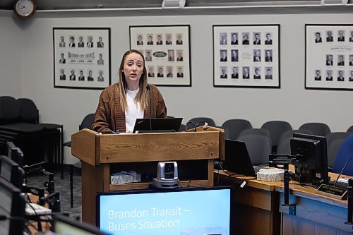 Brandon’s manager of transit services, Courtney Arndt, told council at a pre-budget special meeting on Friday that there were times in 2023 when so many transit buses were out of service that the city couldn’t rent out buses for charter rentals. (Colin Slark/The Brandon Sun)