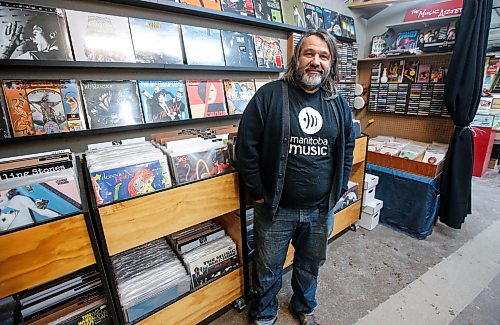 JOHN WOODS / WINNIPEG FREE PRESS
Peter Dul, owner of Duly Records, photographed at his store at Thirsty&#x2019;s Flea Market in Winnipeg Sunday, January  21, 2024. 

Reporter: dave