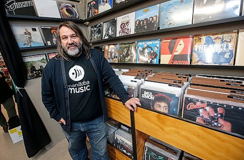 JOHN WOODS / WINNIPEG FREE PRESS
Peter Dul, owner of Duly Records, photographed at his store at Thirsty&#x2019;s Flea Market in Winnipeg Sunday, January  21, 2024. 

Reporter: dave