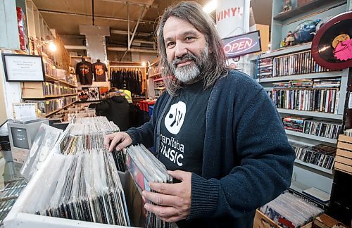 JOHN WOODS / WINNIPEG FREE PRESS
Peter Dul, owner of Duly Records, photographed at his store at Thirsty&#x2019;s Flea Market in Winnipeg Sunday, January  21, 2024. 

Reporter: dave