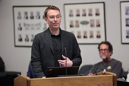 Brandon Downtown Development Corporation board chair Jay Buizer came before Brandon City Council on Monday to ask that the organization's annual funding be raised to $350,000 in 2024. (Colin Slark/The Brandon Sun)