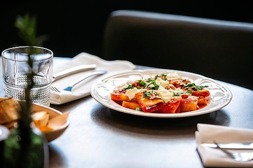 MIKAELA MACKENZIE / WINNIPEG FREE PRESS
	
The pacheri al pomodoro at Borgo Antico, a new Exchange District Italian restaurant, on Monday, Jan. 22, 2024. For Eva story.
Winnipeg Free Press 2024