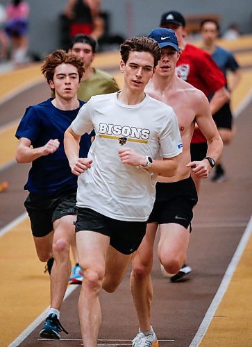 JOHN WOODS / WINNIPEG FREE PRESS
Dawson Mann (600m track), who qualified for the USports national championships this past Saturday, is photographed during training at the University of Manitoba in Winnipeg Tuesday, January 23, 2024.

Reporter: josh