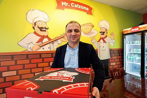 MIKE DEAL / WINNIPEG FREE PRESS
Mohamad Jumaily, founder of Mr. Calzone, at his original location at 749 Ellice Avenue, plans to grow the franchise to more than 40 companies across Canada by 2026. They are opening a fifth location on McPhillips in March.
See Gabby story
240125 - Thursday, January 25, 2024.