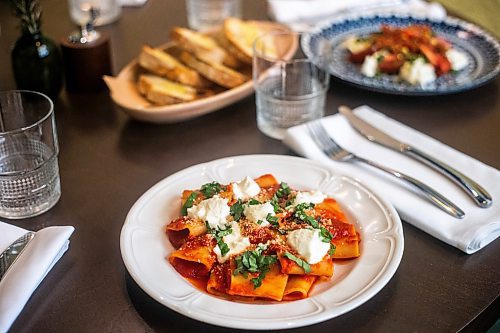 MIKAELA MACKENZIE / WINNIPEG FREE PRESS
	
The pacheri al pomodoro at Borgo Antico, a new Exchange District Italian restaurant, on Monday, Jan. 22, 2024. For Eva story.
Winnipeg Free Press 2024