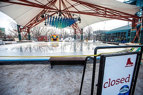 MIKAELA MACKENZIE / WINNIPEG FREE PRESS

The closed (and partially melted) canopy rink at The Forks on Tuesday, Jan. 30, 2024. For Malak story.
Winnipeg Free Press 2024.