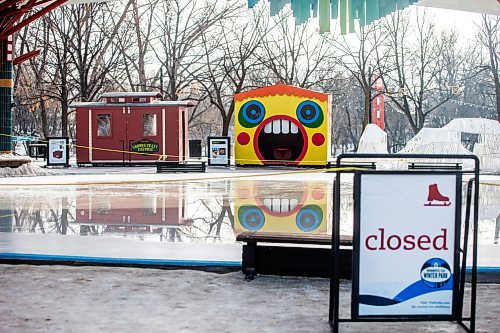 MIKAELA MACKENZIE / WINNIPEG FREE PRESS

The closed (and partially melted) canopy rink at The Forks on Tuesday, Jan. 30, 2024. For Malak story.
Winnipeg Free Press 2024.