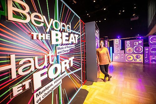 MIKAELA MACKENZIE / WINNIPEG FREE PRESS

Lead curator Julia Peristerakis at Beyond the Beat: Music of Resistance and Change at the Canadian Museum for Human Rights on Tuesday, Jan. 30, 2024. For Jen story.
Winnipeg Free Press 2024.