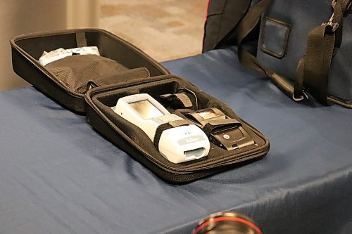 A SoToxa mobile testing system, one of two styles of road-side drug examination devices approved for police use in Canada. (Tyler Searle / Winnipeg Free Press)