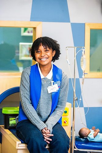 MIKAELA MACKENZIE / WINNIPEG FREE PRESS

Children's Hospital volunteer Lilian Talabis, who visits and plays with patients, in the play room at the Health Sciences Centre on Thursday, Feb. 1, 2024. For volunteer story.
Winnipeg Free Press 2024.