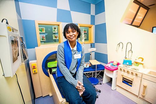 MIKAELA MACKENZIE / WINNIPEG FREE PRESS

Children's Hospital volunteer Lilian Talabis, who visits and plays with patients, in the play room at the Health Sciences Centre on Thursday, Feb. 1, 2024. For volunteer story.
Winnipeg Free Press 2024.