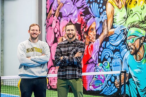 MIKAELA MACKENZIE / WINNIPEG FREE PRESS

Co-owners Justin Friesen (left) and Ryan Giesbrecht at Pickle Has, Winnipeg&#x573; first dedicated indoor pickleball facility, on Thursday, Feb. 1, 2024. For Mike story.
Winnipeg Free Press 2024.