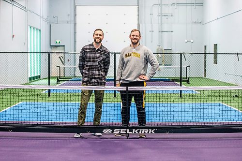 MIKAELA MACKENZIE / WINNIPEG FREE PRESS

Co-owners Ryan Giesbrecht (left) and Justin Friesen at Pickle Has, Winnipeg&#x573; first dedicated indoor pickleball facility, on Thursday, Feb. 1, 2024. For Mike story.
Winnipeg Free Press 2024.