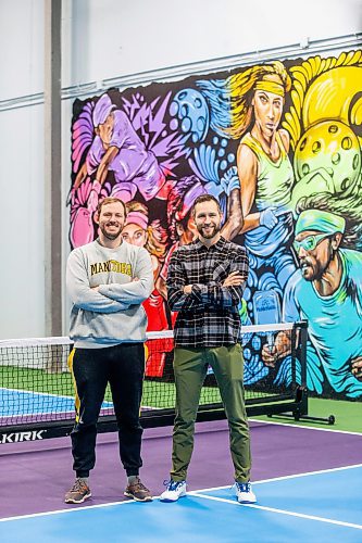 MIKAELA MACKENZIE / WINNIPEG FREE PRESS

Co-owners Justin Friesen (left) and Ryan Giesbrecht at Pickle Has, Winnipeg&#x573; first dedicated indoor pickleball facility, on Thursday, Feb. 1, 2024. For Mike story.
Winnipeg Free Press 2024.