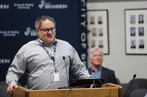 Brandon's general manager of operations Patrick Pulak discusses his departments' 2024 budgets on the first day of budget deliberations on Friday. According to him, 2023 was the first year that the Wheat City Golf Course turns a profit. (Colin Slark/The Brandon Sun)
