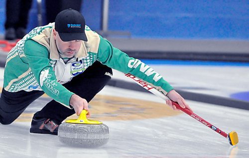 Cale Dunbar is entering the provincial men's curling championship off a Taylor Jackson Financial Westman Super League of Curling victory a few weeks ago. (Jules Xavier/The Brandon Sun)