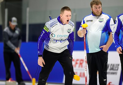 RUTH BONNEVILLE / WINNIPEG FREE PRESS

Sports - MB. Curling  Prov

Day one of the Viterra Provincial Men's Curling Championship take place in Stonewall Wednesday,

Photo of skip Braden Calvert during game Wednesday afternoon.  

See Taylor's story

Feb 7th,  2024