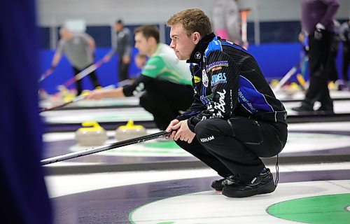 RUTH BONNEVILLE / WINNIPEG FREE PRESS

Sports - MB. Curling  Prov

Day one of the Viterra Provincial Men's Curling Championship take place in Stonewall Wednesday,

Photo of skip Jordon McDonald during game Wednesday afternoon.  

See Taylor's story

Feb 7th,  2024