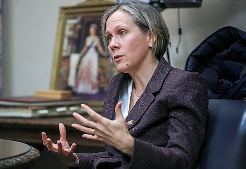 RUTH BONNEVILLE / WINNIPEG FREE PRESS

BIZ - MB and UK

Photo of Susannah Goshko, the British High Commissioner, during interview at The Legislative Building Wednesday. 

What: Meeting with Susannah to ask questions about relations and trade between Manitoba and Britain

See story by Gabby

Feb 7th,  2024