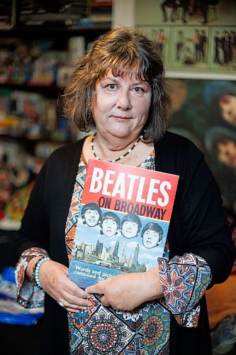 MIKE DEAL / WINNIPEG FREE PRESS
Martine with her the first Beatles item she owned while she was in kindergarten.
Martine Dahlke has a bunch of Beatles memorabilia - going back to the early 1960s - she has collected over the years (as well as a bunch leftover from her brother, George West). 
See Alan Small story
240208 - Thursday, February 08, 2024.