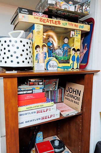 MIKE DEAL / WINNIPEG FREE PRESS
Martine Dahlke has a bunch of Beatles memorabilia - going back to the early 1960s - she has collected over the years (as well as a bunch leftover from her brother, George West). 
See Alan Small story
240208 - Thursday, February 08, 2024.