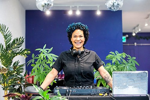 MIKAELA MACKENZIE / WINNIPEG FREE PRESS

Mariana Caadas, known as M.C. Luv, with her equipment in her hair salon on Wednesday, Feb. 7, 2024. Mariana graduated from the DJ Academy in 2015 and has been DJing ever since. For Sabrina story.
Winnipeg Free Press 2024.