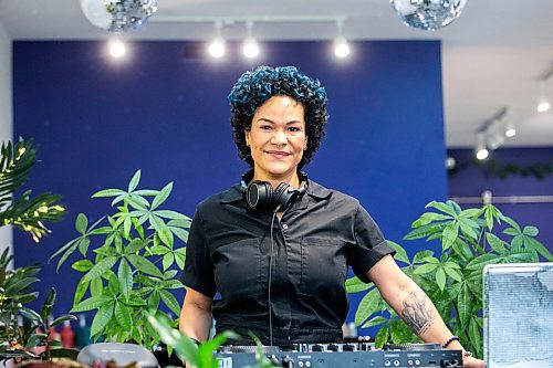 MIKAELA MACKENZIE / WINNIPEG FREE PRESS

Mariana Caadas, known as M.C. Luv, with her equipment in her hair salon on Wednesday, Feb. 7, 2024. Mariana graduated from the DJ Academy in 2015 and has been DJing ever since. For Sabrina story.
Winnipeg Free Press 2024.