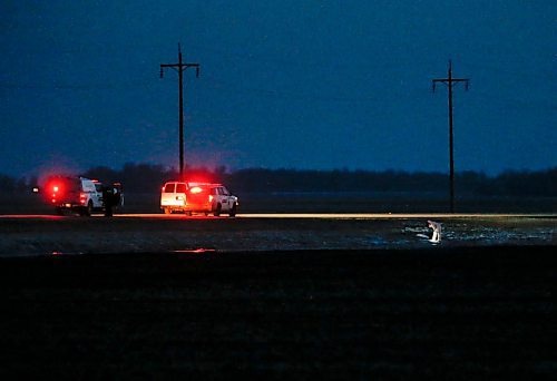 JOHN WOODS / WINNIPEG FREE PRESS
RCMP investigate multiple murders on highway 3 just south of Carman Sunday, February 11, 2024. 

Reporter: tyler