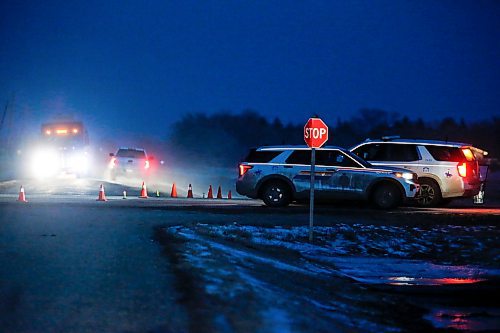 JOHN WOODS / WINNIPEG FREE PRESS
RCMP investigate multiple murders on highway 3 just south of Carman Sunday, February 11, 2024. 

Reporter: tyler