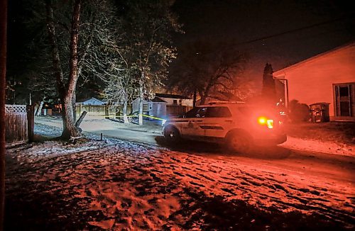 JOHN WOODS / WINNIPEG FREE PRESS
RCMP investigate at 110 3rd St NW in Carman, the scene of a murder, Sunday, February 11, 2024. 

Reporter: tyler