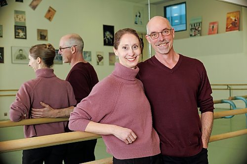 MIKE DEAL / WINNIPEG FREE PRESS
St&#xe9;phane and Vanessa L&#xe9;onard.
Lots of couples have found love in the studios of the Royal Winnipeg Ballet. Former company dancers Vanessa and St&#xe9;phane Leonard.
See Jen Zoratti story
240208 - Thursday, February 08, 2024.
