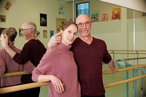 MIKE DEAL / WINNIPEG FREE PRESS
St&#xe9;phane and Vanessa L&#xe9;onard.
Lots of couples have found love in the studios of the Royal Winnipeg Ballet. Former company dancers Vanessa and St&#xe9;phane Leonard.
See Jen Zoratti story
240208 - Thursday, February 08, 2024.