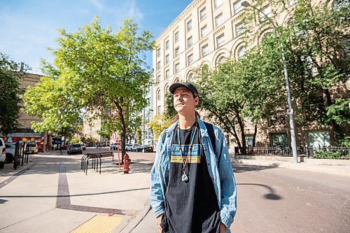 MIKE SUDOMA / Winnipeg Free Press

Rapper/instrumentalist and youth advocate Cayden Carfrae, aka Caid Jones, in the exchange district Friday afternoon

September 10, 2021