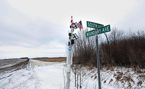 RUTH BONNEVILLE / WINNIPEG FREE PRESS

Local - RCMP border ride-along

Weathered  post with Canada and US Flags with monitors attached to it at the corner of South Ave and Boundary Ave. In Emerson.  This is a border site where people cross into Canada. 

Photo one of the old border crossing which is one of the  areas people are caught crossing the border.  Noyes&#x405;merson East Border Crossing Canada&#x415;nited States port of entry that formerly connected the communities of Noyes, Minnesota, and Emerson, Manitoba has been closed since 2006 but still monitored by both the US and Canada Border Patrol.  See US helicopter flying over.  

Story: Cpl. James Buhler takes FP reporter and photographer on drive to the areas near Emerson MB. where people tend to illegally cross into Canada from the US. 


See story by Chris

Feb 13th,  2024