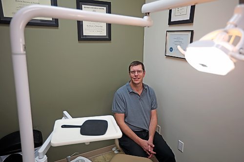 15022024
Denturist Kyle Ryan of Kyle Ryan Denture Clinic at his clinic on Eighth Street in Brandon on Wednesday. Ryan says he has people waiting for services under the federal dental plan, but there’s been no official word from Ottawa about a pay structure for patients or providers. Some dentists share the same concern about the new plan and have raised other issues as well. (Tim Smith/The Brandon Sun)