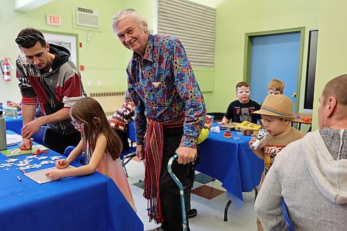 Donald Nault enjoys the activities during Louis Riel Day celebrations at the Manitoba Métis Federation’s southwest region’s building in Brandon on Monday. (Michele McDougall/The Brandon Sun)   