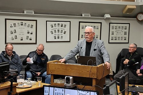 Shane Hunter of the Brandon Condominium Corporation 155 told Brandon City Council on Tuesday that residents of his complex on Braecrest Drive think it is unfair they have to pay extra to have the city collect garbage and recycling from their building. (Colin Slark/The Brandon Sun)