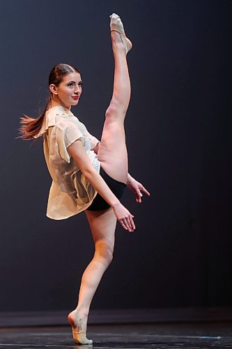 20022024
Sarah Chappell lifts her leg to the sky while performing in the Jazz Solo, Own Choice, 16 Years and Under category during the Dance portion of the Brandon Festival of the Arts at the Western Manitoba Centennial Auditorium on Tuesday. The dance portion of the festival continues all week at the WMCA.
(Tim Smith/The Brandon Sun)