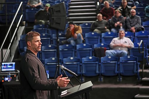 21022024
Chris Cederstrand speaks during the Chemtrade Logistics Safety Day Conference at the Keystone Centre on Wednesday.
(Tim Smith/The Brandon Sun)