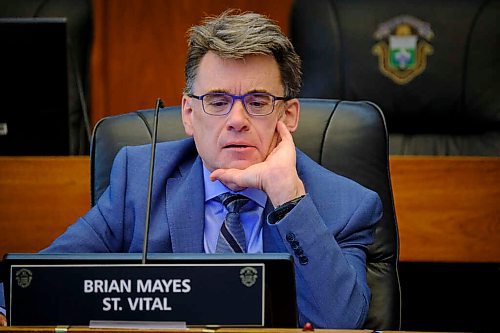 MIKE DEAL / WINNIPEG FREE PRESS

Winnipeg City Councillor Brian Mayes during an EPC meeting in the council chambers Wednesday morning.

211020 - Wednesday, October 20, 2021.