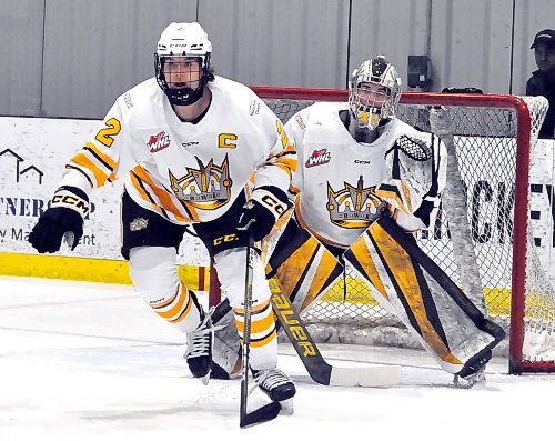 Brandon Wheat Kings D-man Owen Wallace (2) was second in team scoring among the defencemen, finishing the regular season with nine goals and 27 assists in 39 games. (Jules Xavier/The Brandon Sun)