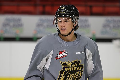 Brandon Wheat Kings forward Caleb Hadland, shown at a recent practice at Westoba Place, is the only member of the team who has played in every game this season. (Perry Bergson/The Brandon Sun)